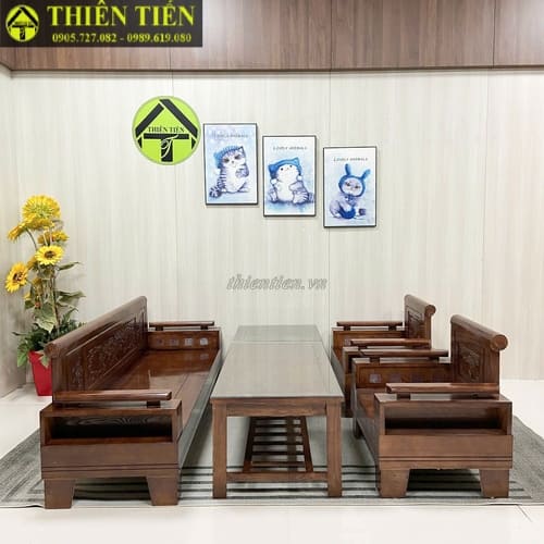 Salon đối tựa liền sồi óc chó (1)