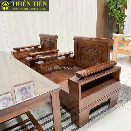 Salon đối tựa liền sồi óc chó (2)